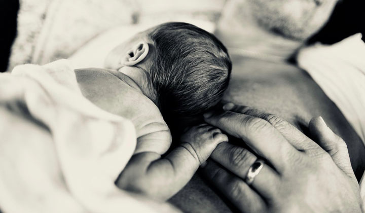 Photo of John Stamos and his new baby boy, Billy